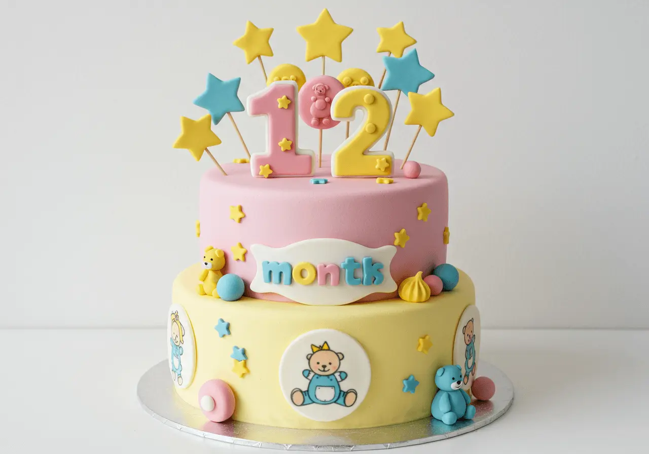 baby 1st birthday cake